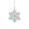 Northlight Frosted Snowflake Cookie Christmas Ornament - 3.75" - White and Green